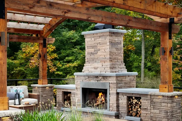 Fireplace Outdoor Living Spaces Services | St. Louis Design & Remodel
